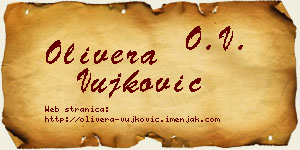 Olivera Vujković vizit kartica
